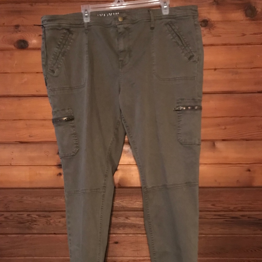 Army green jeggings
